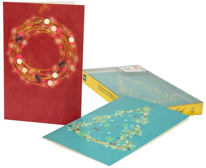 ABC Weihnachtskarte Frohe Weihnachten und Neujahr (6 Stk.)