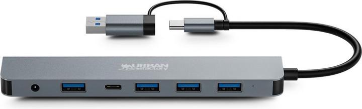 Actual product image Urban Factory Minee 7in1 USB-A/C hub (USB-A, 7 ports)