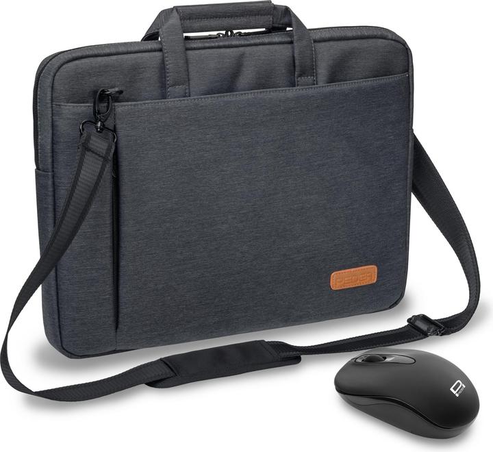 Produktbild Pedea Notebooktasche "ELEGANCE" 39,6cm (15.6"), grau + Maus (15.60")