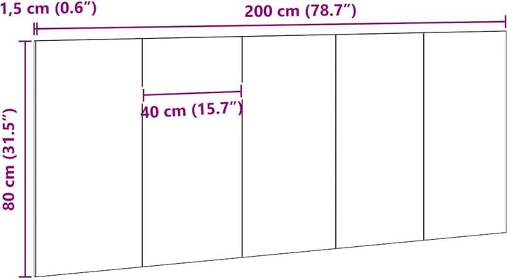 Actual product image vidaXL Bettkopfteil (1.50 x 1.50 x 80 cm)