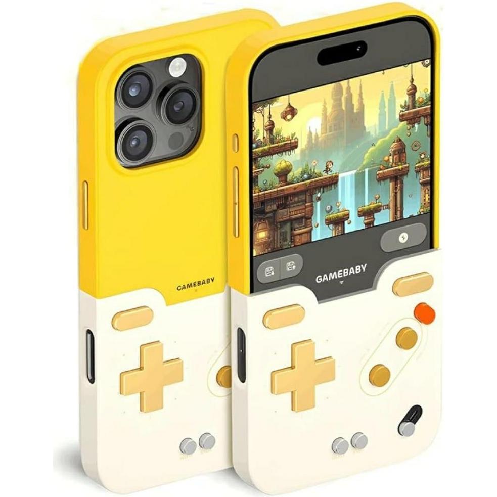 BitmoLab Case GAMEBABY with controller for iPhone 16 Pro Max yellow (Apple iPhone 16 Pro Max) (AF4002)