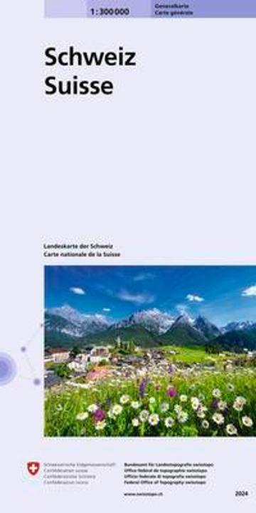 General map of Switzerland 300000