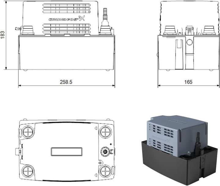 Actual product image Grundfos Conlift1 Ls (Domestic water pump)