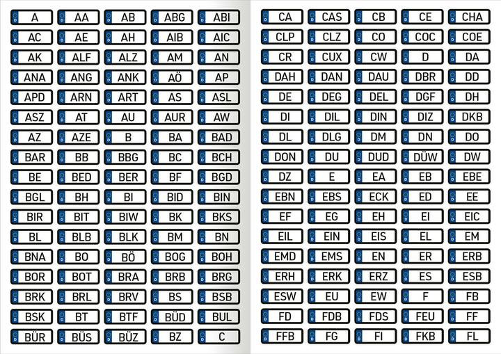 Produktbild Maas:Autokennzeichen - Alle bundesweite (650 Sticker)
