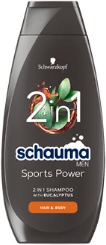 Schwarzkopf Schauma - Sports Power Shampoo Strengthening Shampoo For Washing Hair And Body 400Ml (400 ml, Flüssiges Shampoo)