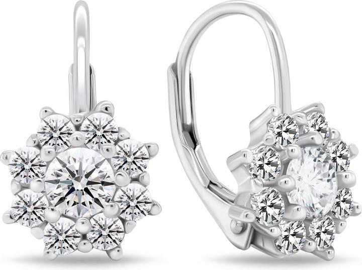 Image du produit Brilio Silver - Superbes boucles d'oreilles en argent avec zircons clairs EA744W