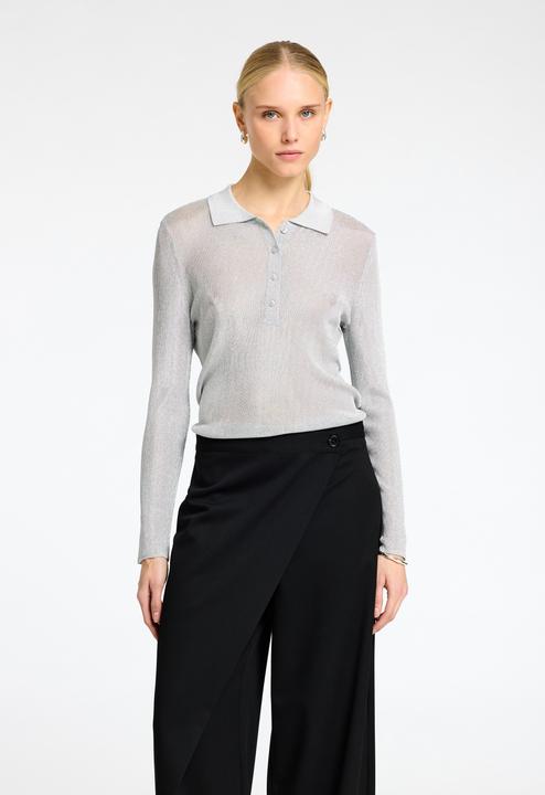 Produktbild Selected Metallic Langarm-Poloshirt (L)