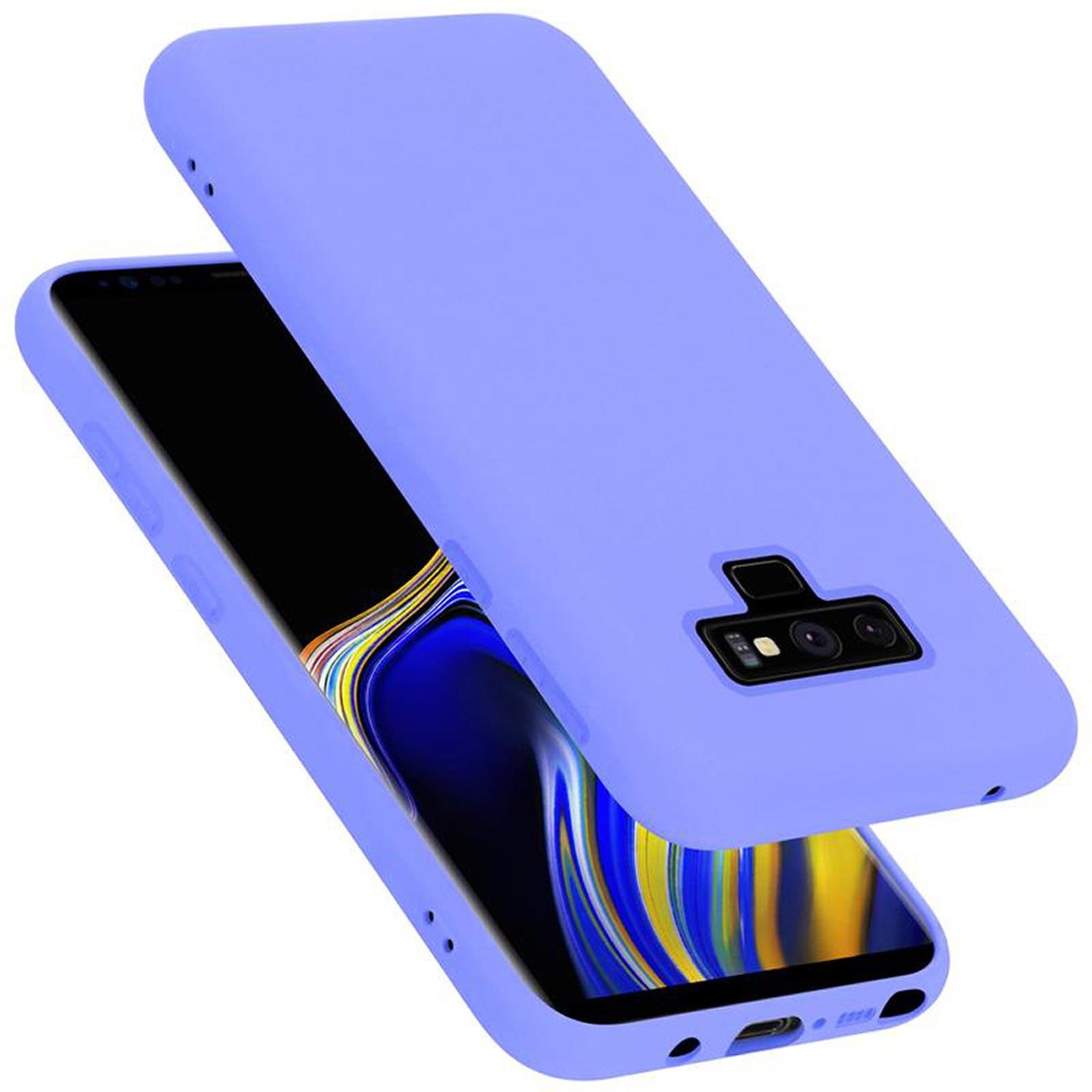Cadorabo TPU Liquid Silicone Case Cover (Samsung Galaxy Note 9), Smartphone Hülle, Violett
