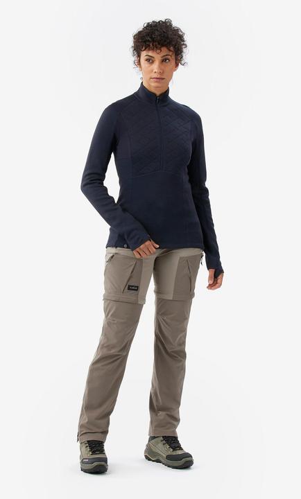 Actual product image Forclaz Merinoshirt Damen langarm - Merino Resist dunkelblau (L)