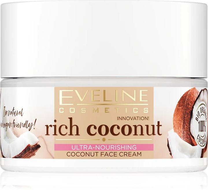 Image du produit Eveline La crème riche pour le visage à la noix de coco est extrêmement nourrissante 50ml (50 ml, Crème 24h)