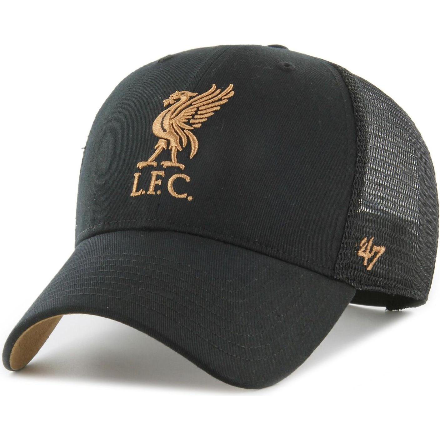 47 Brand, Herren, Cap, Trucker Mesh Snapback Cap - FC Liverpool Schwarz, Schwarz