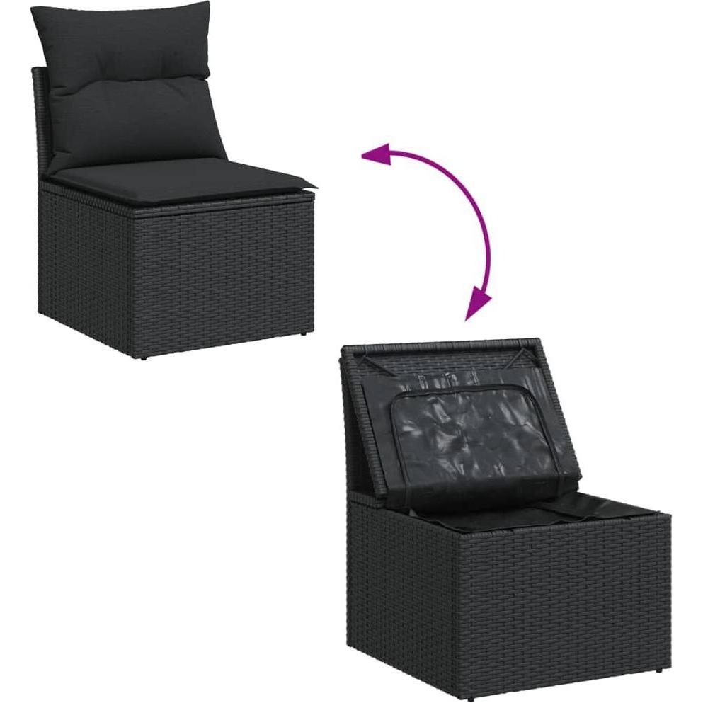 Thumbnail - VidaXL, Gartenlounge, 10-tlg. Garten-Lounge-Set mit Kissen