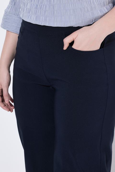 Produktbild Ulla Popken Bengalinhose Mary, weites Bein, Elastikbund, Stretch (60)