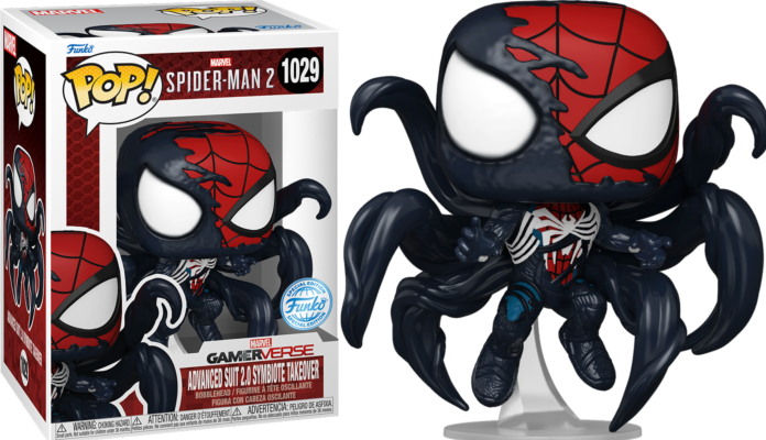 Produktbild Funko Pop Marvel's Spider-Man 2 Advanced Suit 2.0 Symbiote Takeover Limitierte Auflage