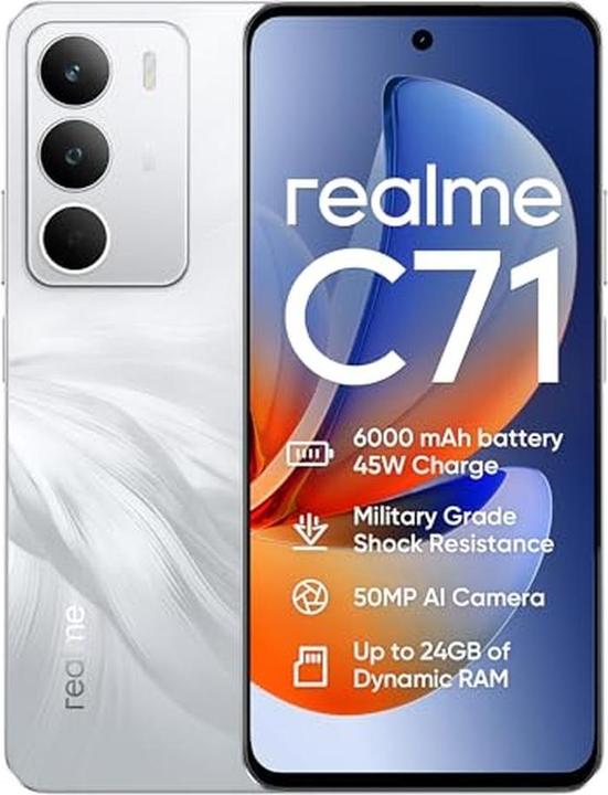 realme C71 128GB/6GB - White Swan (128 GB, White, White Swan, 6.67