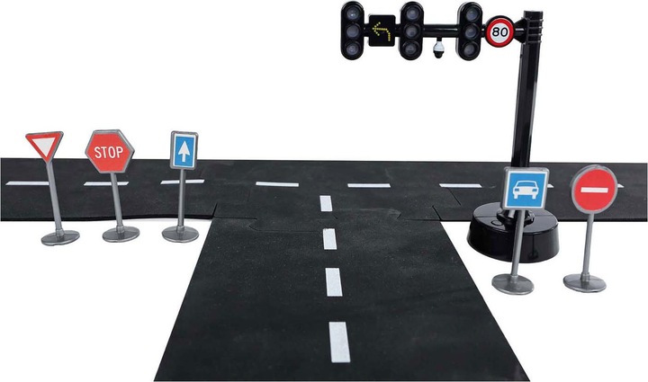 Actual product image Kids Globe Farming Traffic light with 3 lights 12cm with function 5 signs