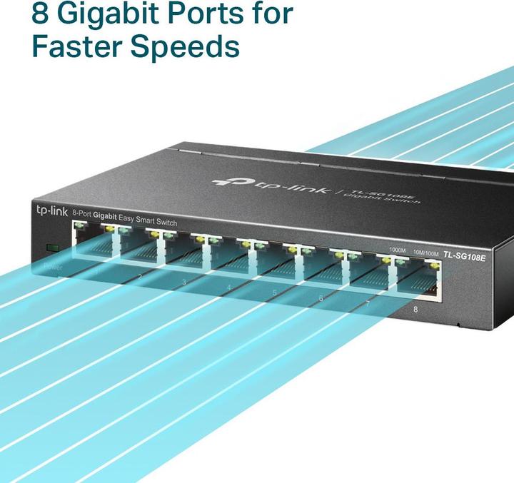 Productafbeelding TP-Link Tl-Sg108e (8 ports)
