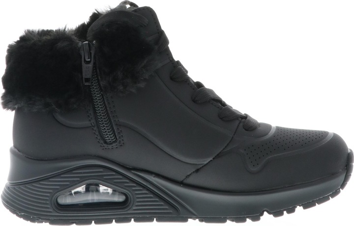 Produktbild Skechers 310539L/BBK Uno-Fall Air Kinder Mädchen Damen Sneaker Turnschuhe Kunstfell schwarz (32)