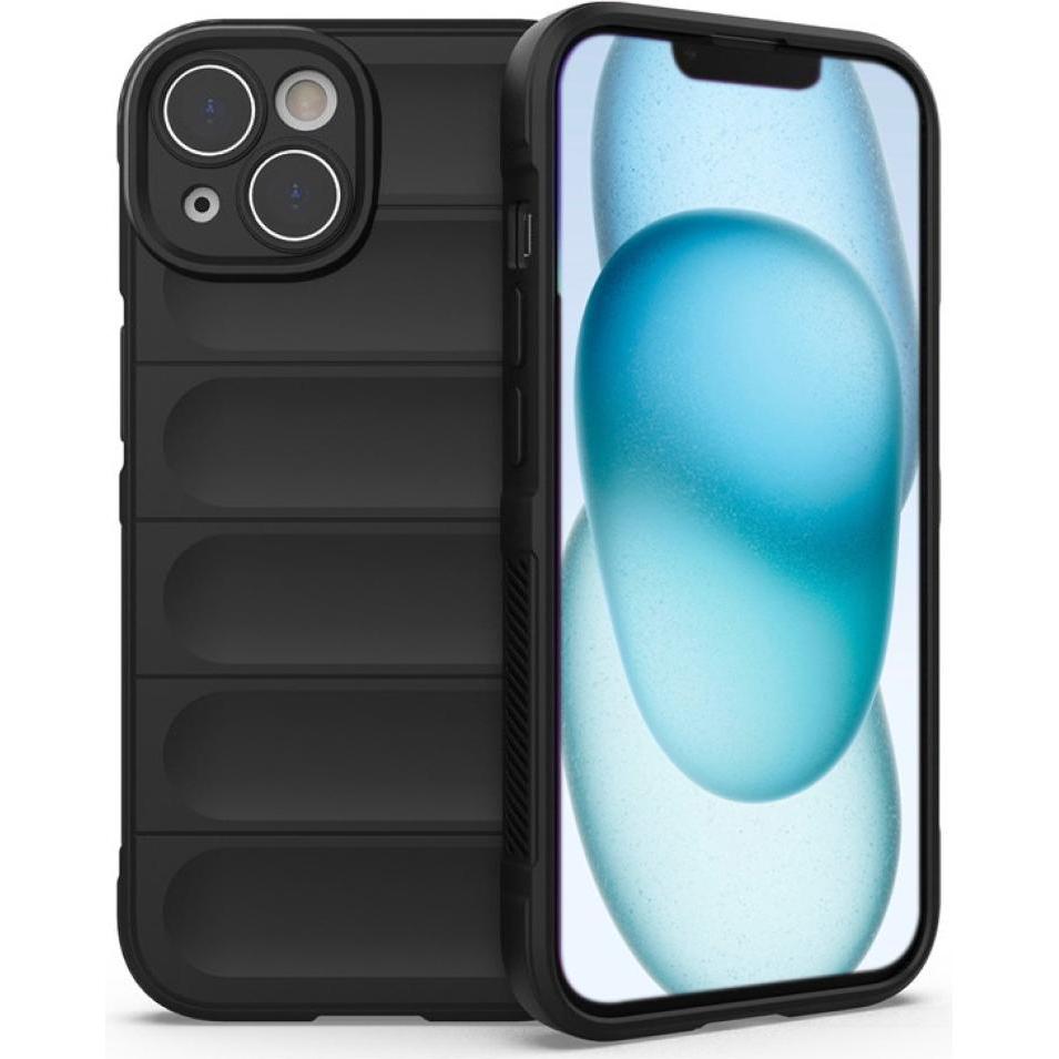 Screenguard CloudCase Apple iPhone 15 TPU Hülle (Apple iPhone 15), Smartphone Hülle, Schwarz