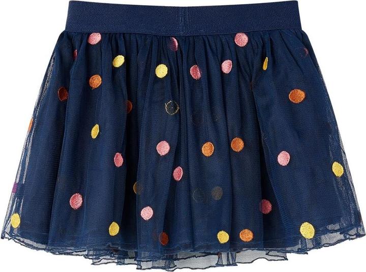 Immagine prodotto VidaXL Gonna in tulle per bambini con motivo a pois blu navy 104,Materiale (104)