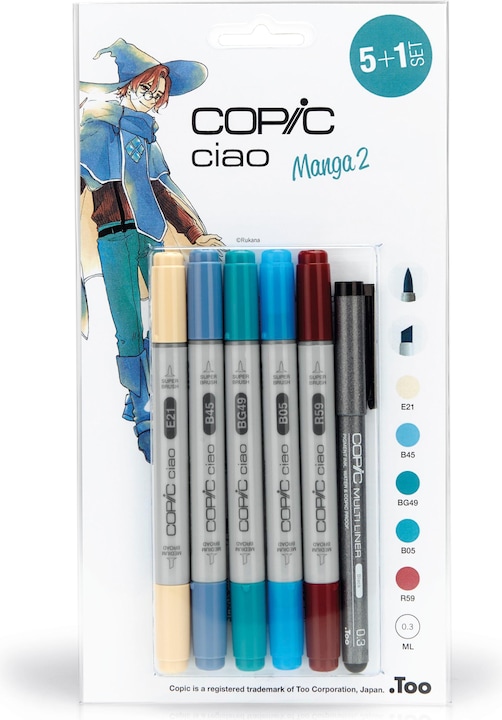 Produktbild Copic Ciao Manga 2 (Multicolor, 3 mm, 6 x)