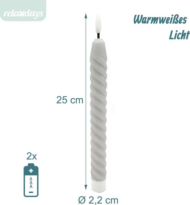 Actual product image Relaxdays 6x LED tapers (6x)