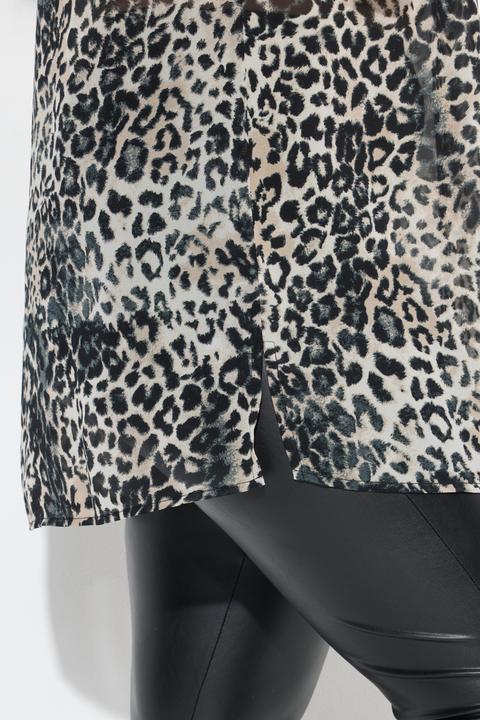 Immagine prodotto Angel of Style Chiffonbluse, Leomuster, 3/4-Trompetenärmel (46)