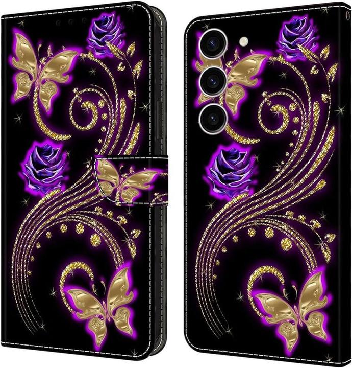 Actual product image Cover-Discount 3D effect cover case Butterfly gold (Samsung Galaxy S24)