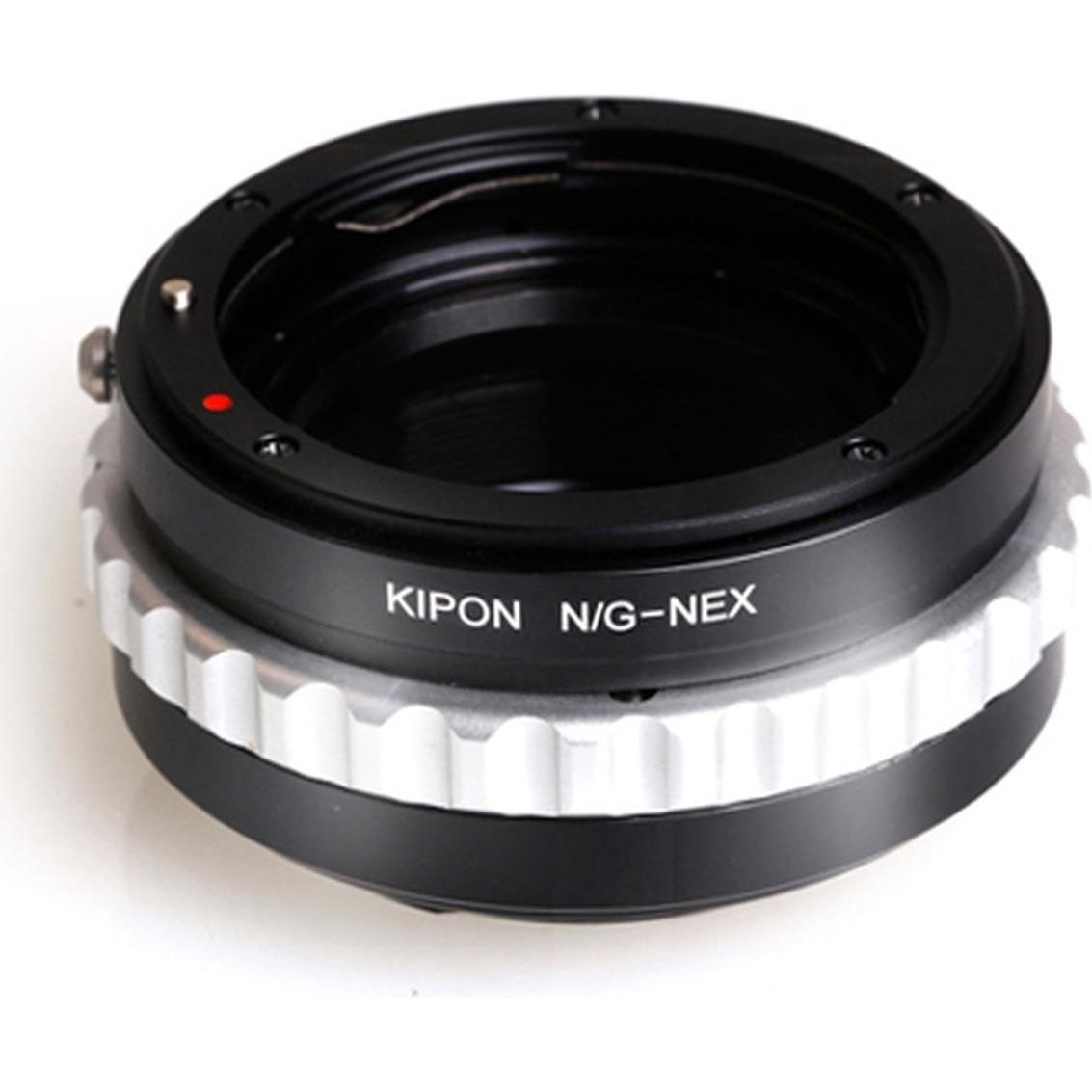Kipon Adapter für Nikon G auf Sony E, Objektivadapter, Schwarz, Silber