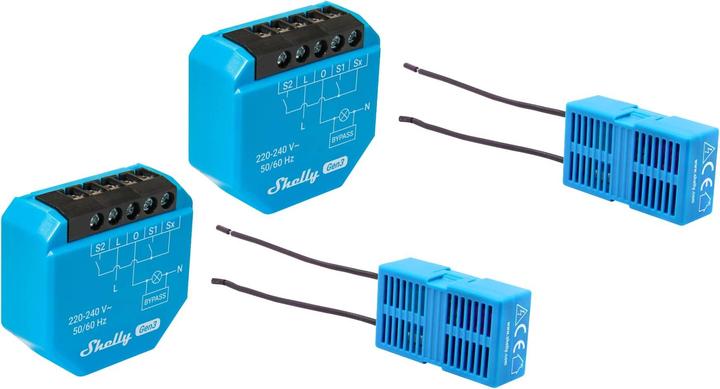 Shelly Unterputz-Schalter 1L Gen3, WLAN, Bluetooth, 2 Stück