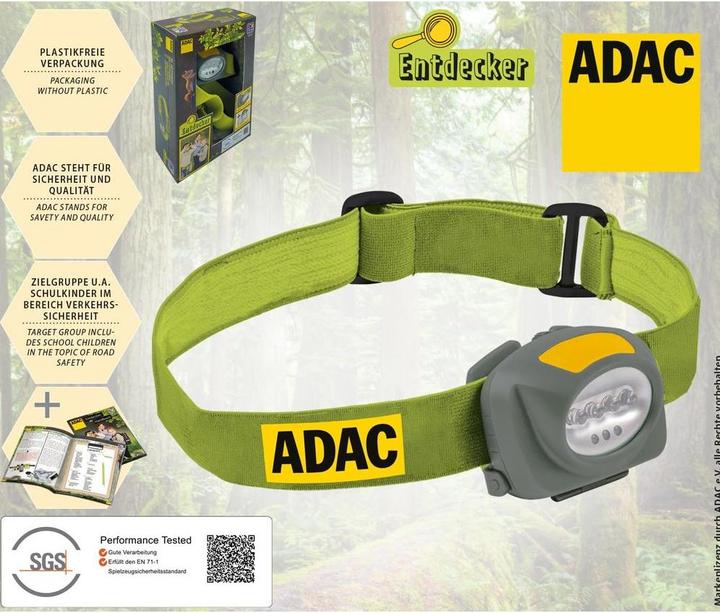 Image du produit Happy People ADAC Entdecker LED Stirnlampe