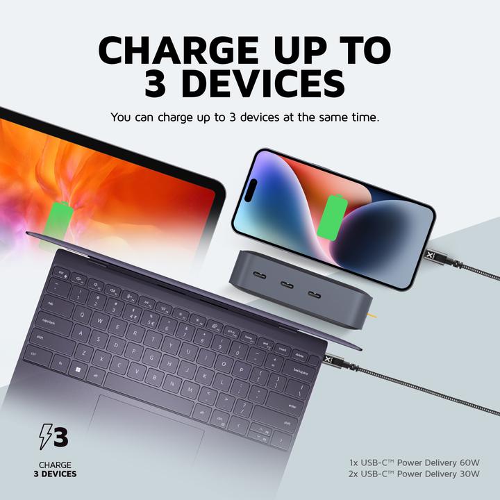 Actual product image Xtorm Titan Fan Edition 60W Powerbank 24000mAh - Laptop Powerbank - 3 x USB-C PD - LED scherm - Geschikt v (24000 mAh, 90 W)