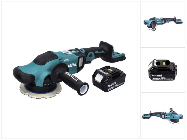 Produktbild Makita DPO 600 F1 Akku Exzenterpolierer 18 V 150 mm XPT Brushless + 1x Akku 3,0 Ah - ohne Ladegerät (Exzenterschleifer, 430 W)