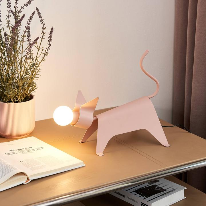 Image du produit Lucande Idaline Lampe de table Cat Rose (198 lm, G4)