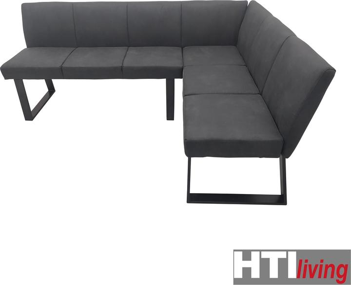 Produktbild HTI-Living Eckbank 152 x 192 cm Schwarz Vemal kurzer Schenkel links (192 cm)