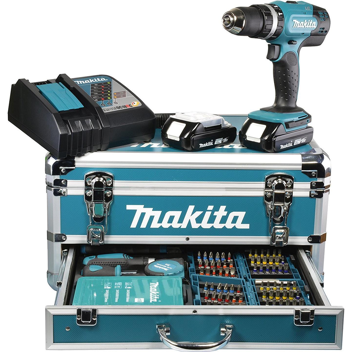 Makita, Trapano + Avvitatore a batteria, DHP453RFX2 Set
