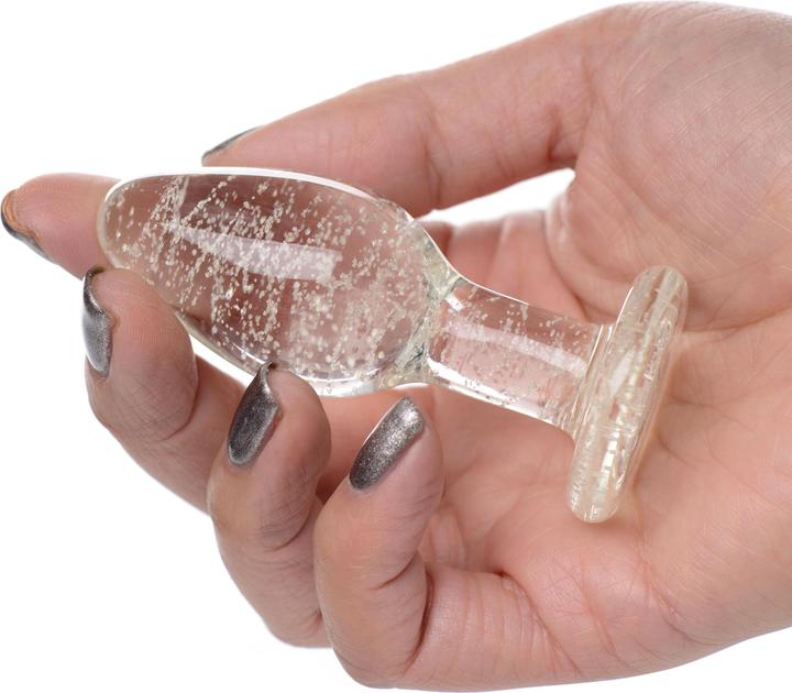 Actual product image XR Brands GlowInTheDark GlasAnalplug Klein