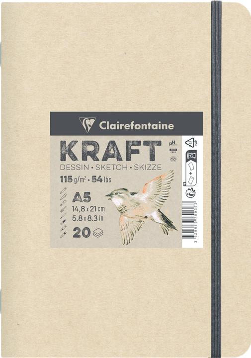 Produktbild Clairefontaine Skizzenbuch Kraft (A5)