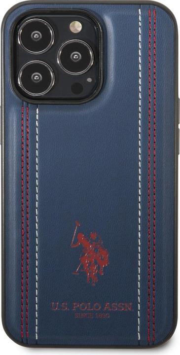 Produktbild U.S. Polo iPhone 14 Pro Max Leather Stitched Lines Case (Apple iPhone 14 Pro Max)