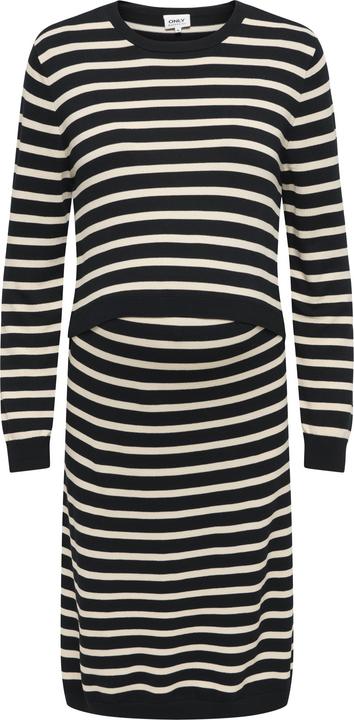 Produktbild Only Maternity Normal geschnitten Rundhals Maternity Gerippte Ärmelbündchen Eingesetzte Ärmel Kurzes Kleid (XL)