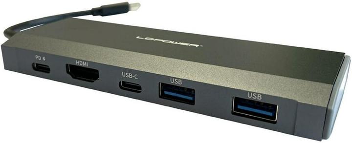 Actual product image LC-Power HUB-C-MULTI-7-M2 USB-C hub/M2 M.2 SSD retail (USB-C, 5 Ports)