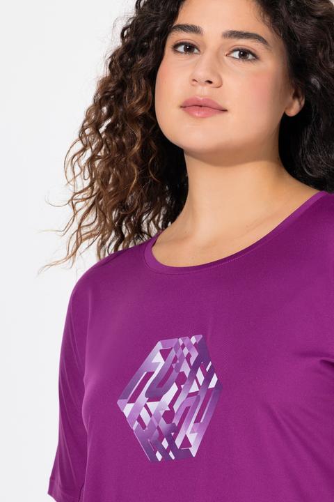Immagine prodotto Ulla Popken Maglia funzionale con "Future", scollo a girocollo, mezze maniche e materiale riciclato (42, 44)
