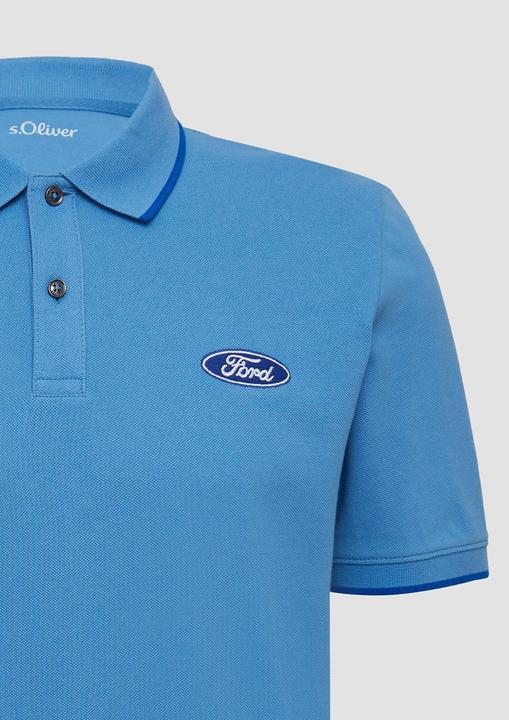 Produktbild S.Oliver Polo-Shirt Poloshirt aus Piqué mit Stickerei und Ford®-Artwork (L)
