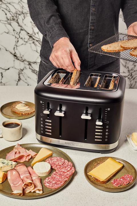 Produktbild KitchenAid 5KMT4109EBM manueller 4-Scheiben Toaster Matt Schwarz