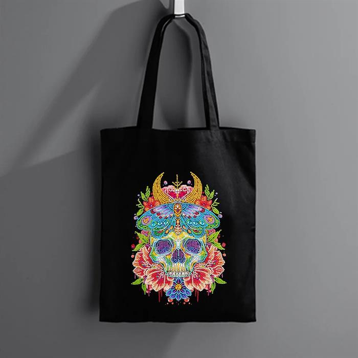 Actual product image Shenzhen Diamond Painting Einkaufstasche Totenkopf