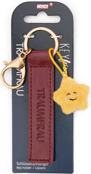 Actual product image Magni NICI Schlüsselanhänger Traumfrau Kunstlederband mit Stern rot 10cm