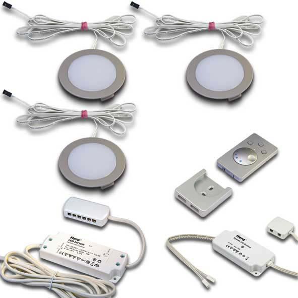 Produktbild Hera 3er Set Dynamic FR 68-61057230108LED 4W edelst. 24V DC Funk Anbau