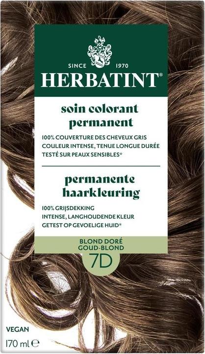 Produktbild Herbatint Dauerhafter Haarfarbstoff Goldblond 7D