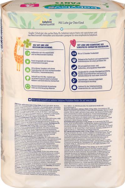 Produktbild dm babylove nature Pants (Gr. 4, Tragepack, 20 Stk.)
