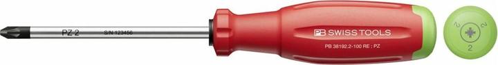 Actual product image PB Swiss Tools Pozidriv-Schraubenzieher PB 38192 SwissGrip Evo Gr. 2 100 mm RE (Cross recess)